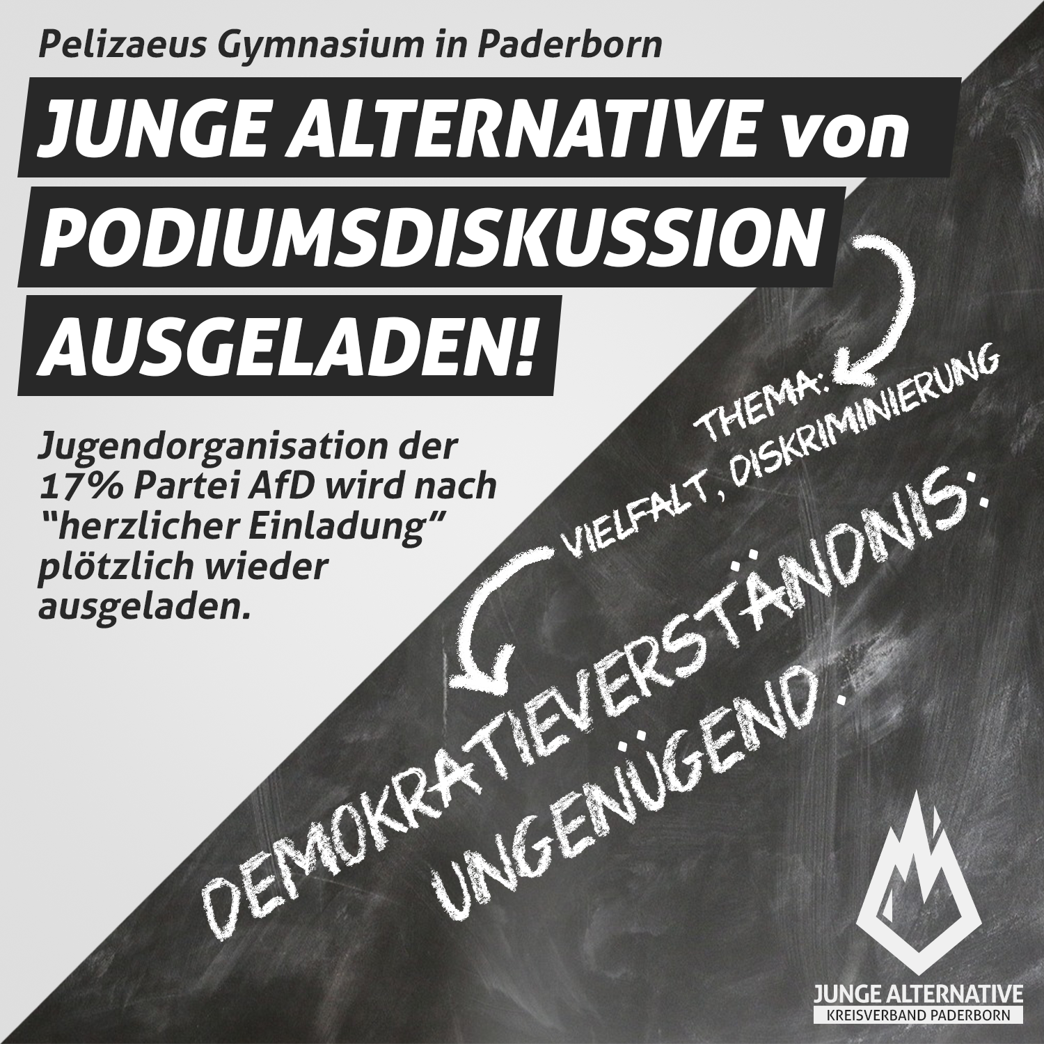 You are currently viewing JA Paderborn von Diskussion an Pelizaeus Gymnasium ausgeladen!